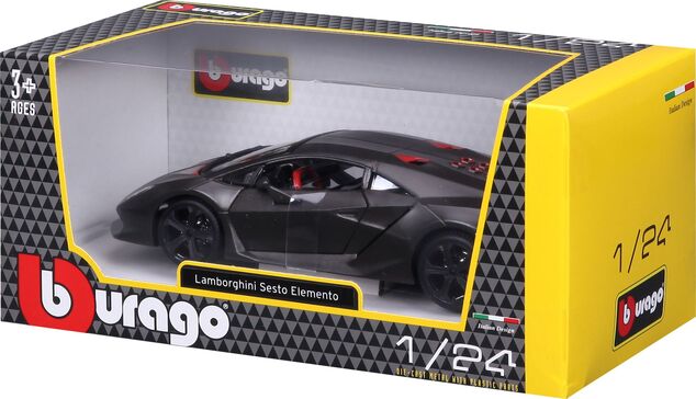 Bburago 1:24 Plus Lamborghini Sesto Elemento Metallic Grau