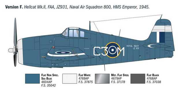 Model Kit repülőgép 91213 - F6F-3/5 Hellcat (1:72)