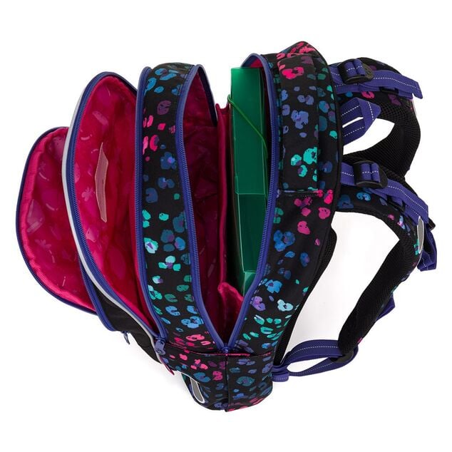 Zaino scolastico con leopardo neon Topgal LORI 25074