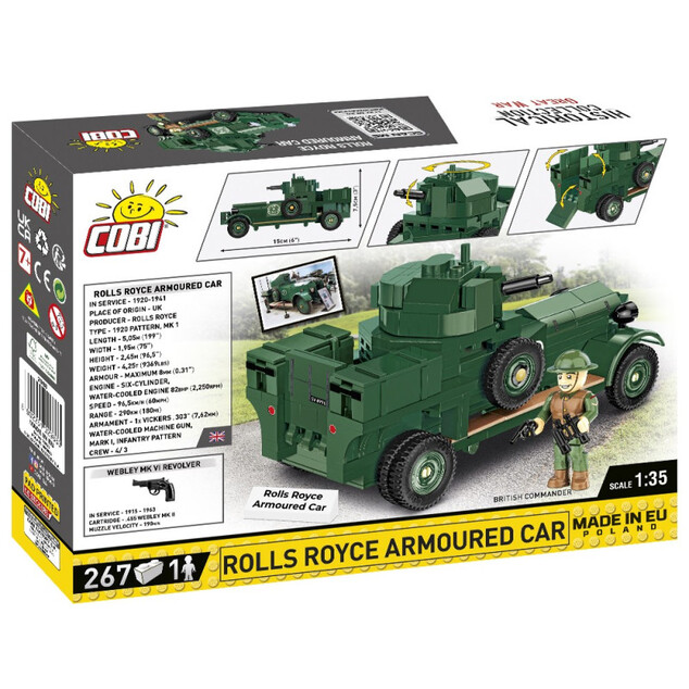 Vehicul blindat Cobi Great War Rolls Royce 1:35, 260 CP, 1 f