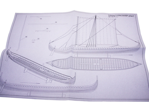 Dušek Vikingská predĺžená loď 1:72 kit