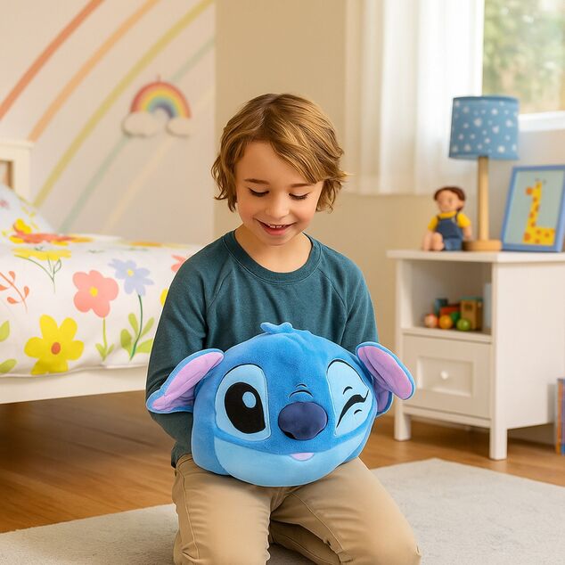 Cozy Noxxiez HW776 Stitch - topli plišani jastuk 3 u 1
