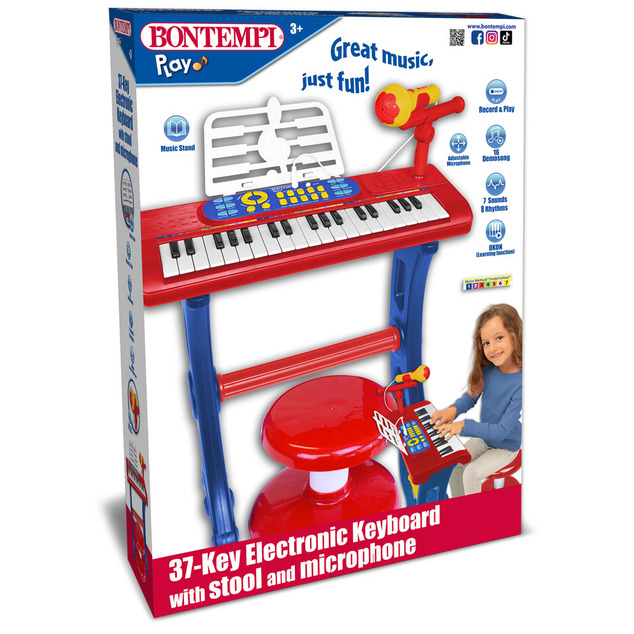 Bontempi Elektronický klavír
 červeno-modrý