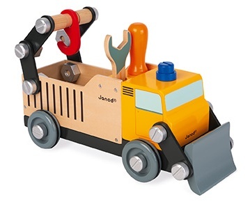 Janod Drevené auto a stavebnica Nákladné auto BricoKids