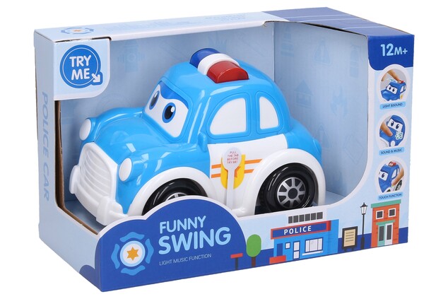 Auto policajné s efektmi 15cm