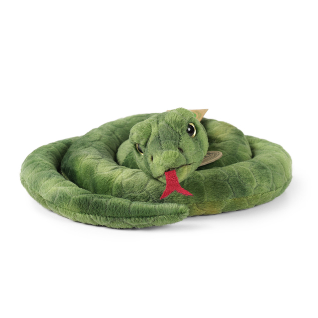 Plüschschlange grün 90 cm ECO-FRIENDLY