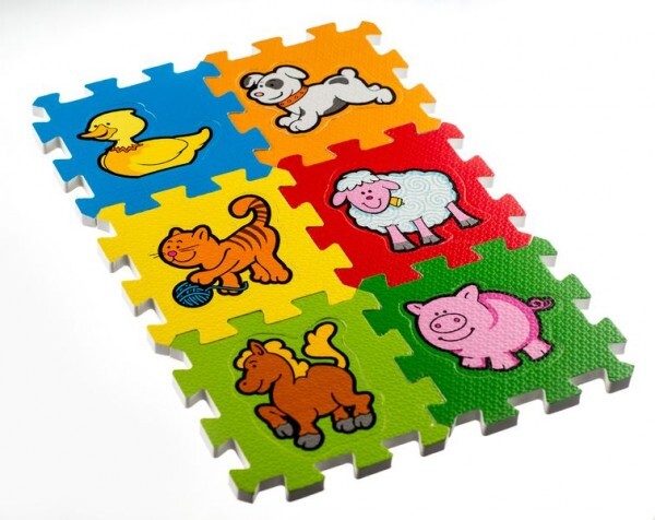 Penové puzzle Moje prvé zvieratká 15x15x1,2cm 6ks MPZ