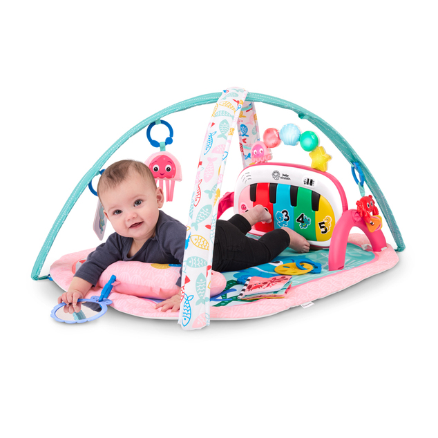 BABY EINSTEIN Igračka deka s aktivnostima 4u1 Kickin’ Tunes™ Jellyfish Jamboree™ 0m+