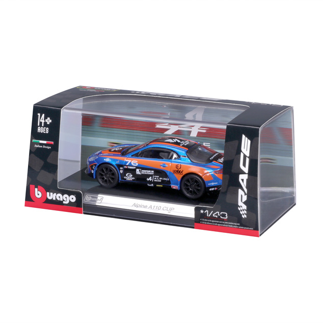 Bburago 1:43 Racing Alpine A110 CUP in decorative box