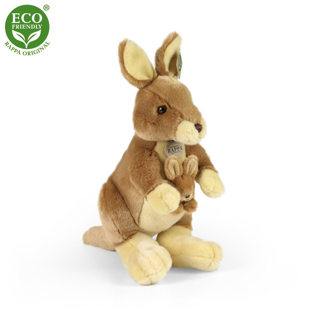 Plyšový klokan s mláďaťom 37 cm ECO-FRIENDLY