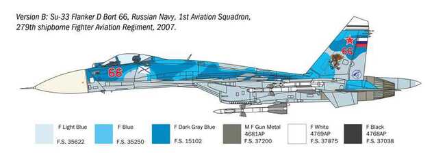 Model Kit letadlo 0197 - SUKHOI SU-27 D "SEA FLANKER" (1:72)