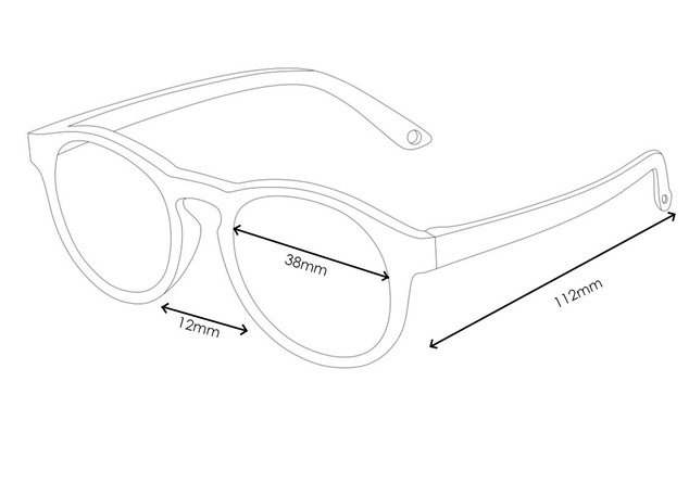 LITTLE KYDOO Sonnenbrille Bright Black UV 400, polarisiert 2-4 Jahre