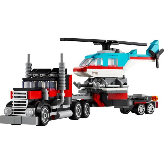 LEGO® Creator 3 en 1 31146 Camion à plateau et hélicoptère