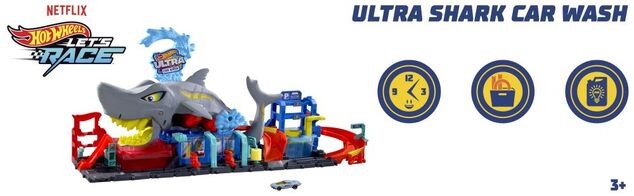 Mattel Hot Wheels City color reveal - Autoumyvareň so žralokom