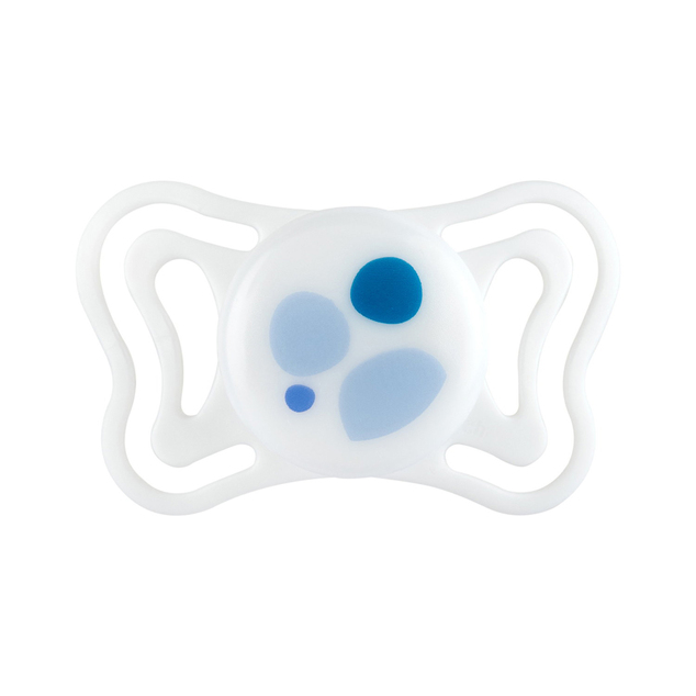 CHICCO Cumlíky Physioforma Light silikónové ortodontické modré 2-6m, 2 ks