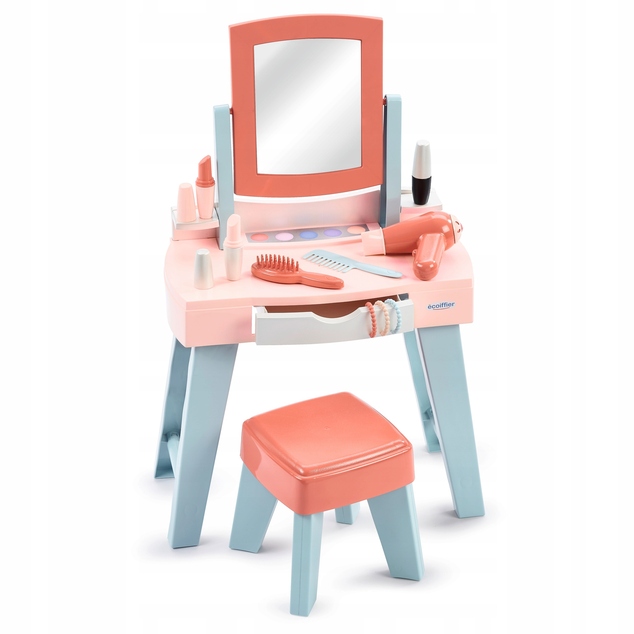 Ecoiffier Tavolo da toeletta con sedia Mademoiselle My First Beauty Table