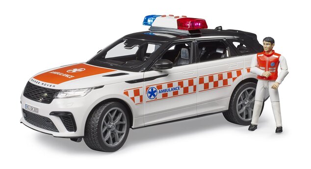 Bruder 2885 Záchranné zdravotnícke vozidlo Range Rover Velar s vodičom