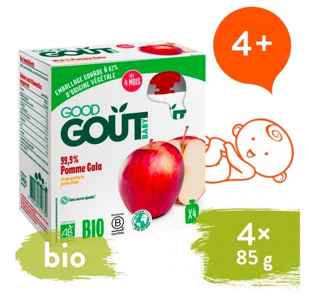 4x GOOD GOUT BIO Jablko 85 g