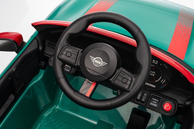 Elektrické autíčko BMW Mini Cooper 12V, zelené, USB Vstup s Bluetooth pripojením na MP3 Pr
