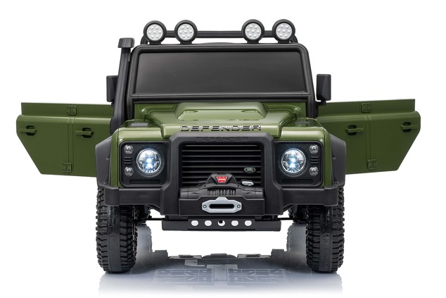 Elektrické autíčko Land Rover Defender 110 SVX 12V, zelené, 4X4 pohon, LED svetlá, predné
