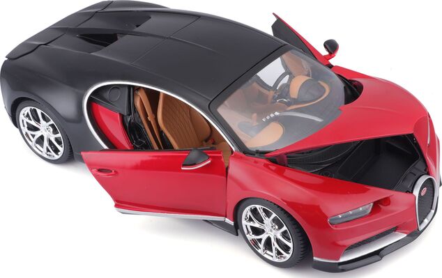 Bburago 1:18 Plus Bugatti Chiron black/red