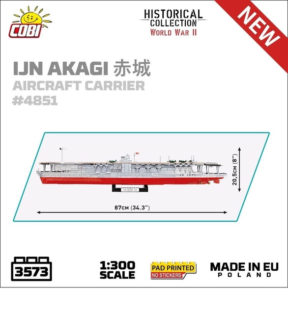 Cobi AKAGI lietadlová loď, 1:300, 3510 k