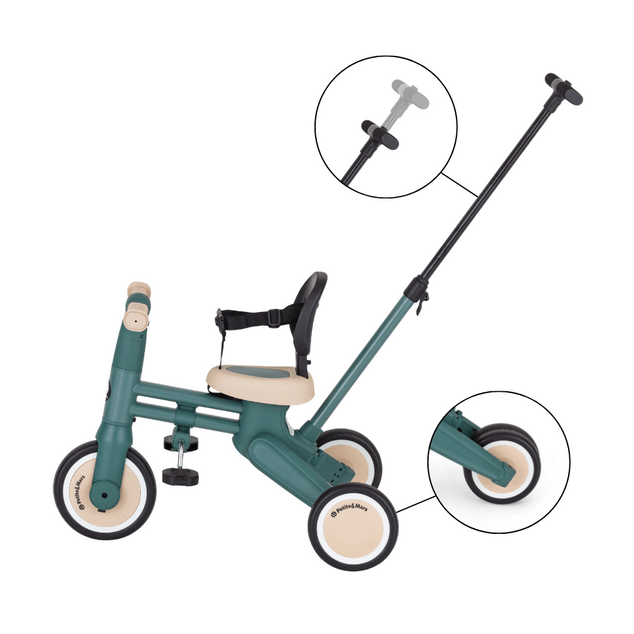 PETITE&amp;MARS Tricycle multifonction 4 en 1 Drift Misty Green