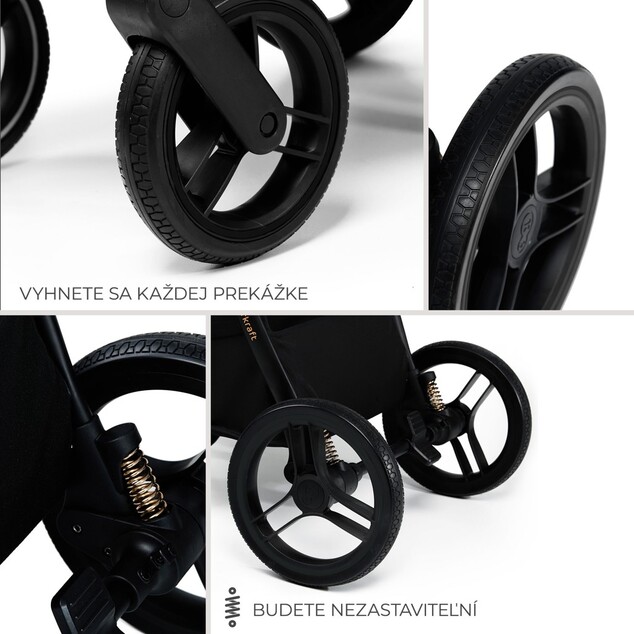 KINDERKRAFT Kočík kombinovaný Nea 2 2v1 Lunar Black Bizuu