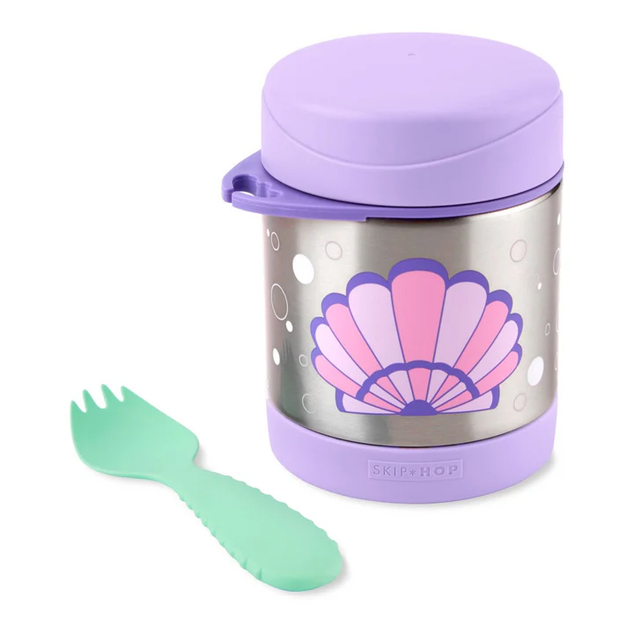 SKIP HOP Spark Style Termoska na jedlo s lyžičkou/vidličkou Mušľa 325 ml,