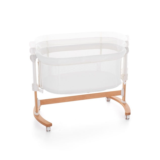 PETITE&amp;MARS Postieľka detská polohovateľná s funkciou kolísky Glory 2v1 Mocha Beige