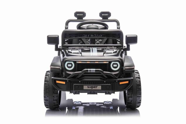Elektrické autíčko OFFROAD NEW s pohonom zadných kolies, čierne, Lítiová batéria