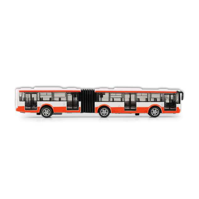 Kovový kĺbový autobus červený 18 cm