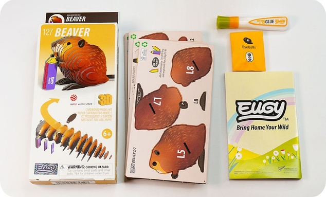EUGY Biber 3D Kartonpuzzle