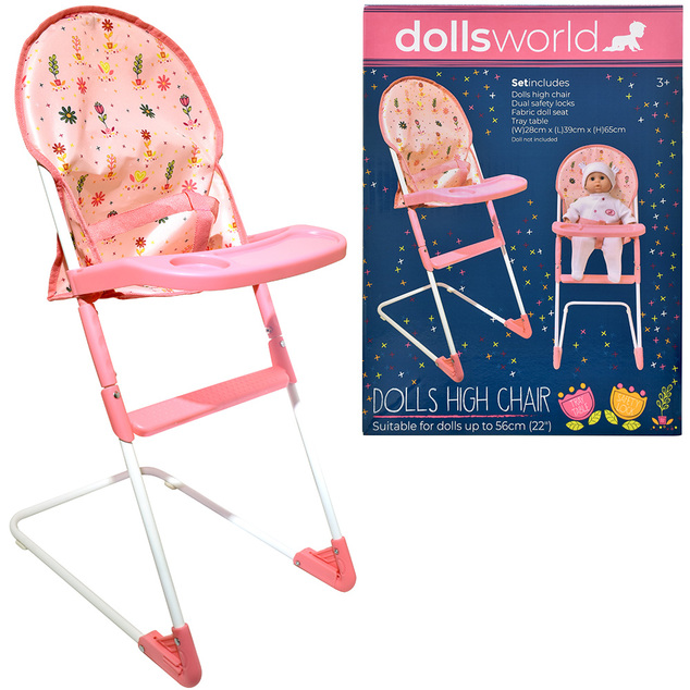 Dolls World Skladacia jedálenská stolička pre bábiky 56 cm
