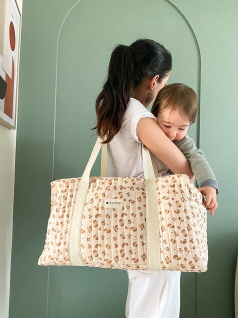 Borsa da weekend per mamme, Leopardo