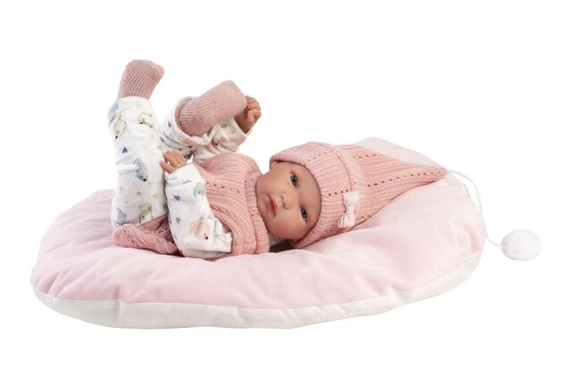 Llorens 63504 NEW BORN DIEVČATKO - realistická bábika bábätko s celovinylovým telom - 35 c