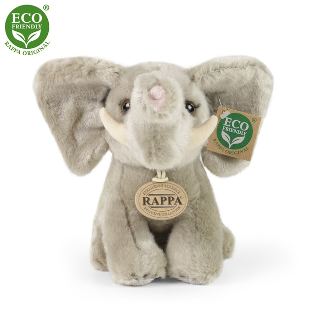 Plyšový slon sediaci 18 cm ECO-FRIENDLY