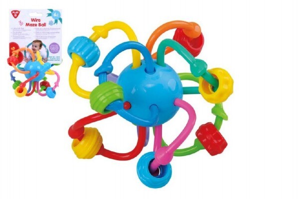 Hochet boule en plastique emmêlé 12cm