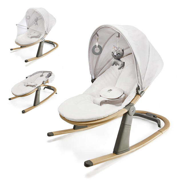 KINDERKRAFT Hamaca Elsu Grey, hasta 9kg