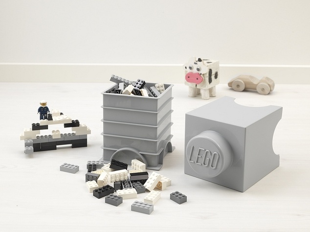 LEGO® úložný box 1 - šedý 125 x 125 x 180 mm