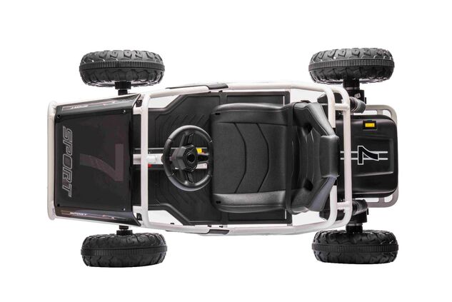 Elektrische Go-Kart SPORT-KART 24V, schwarz, EVA-Räder, Kunstledersitz, 2 x 50W Motor,