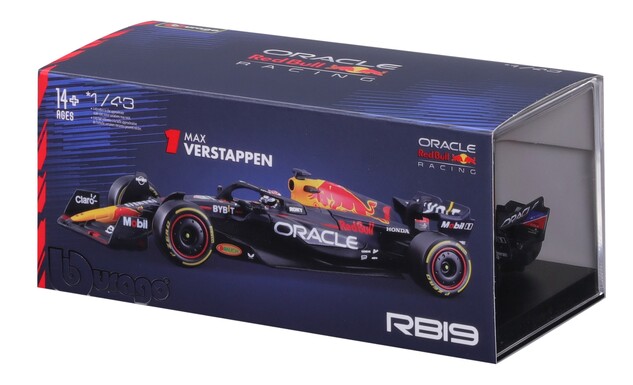 Bburago 1:24 RACE Formel F1 - Red Bull Racing RB19(2023) #1 (Max Verstappen) -mit Fahrer