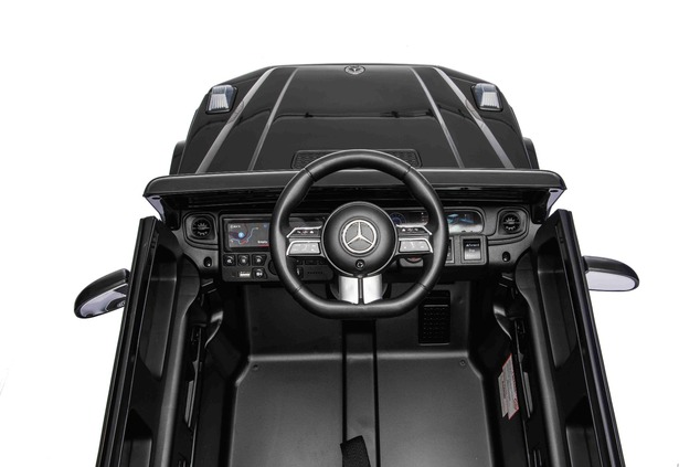 Auto elettrico Mercedes G580 12V, nero, telecomando 2,4 GHz, Bluetooth, USB