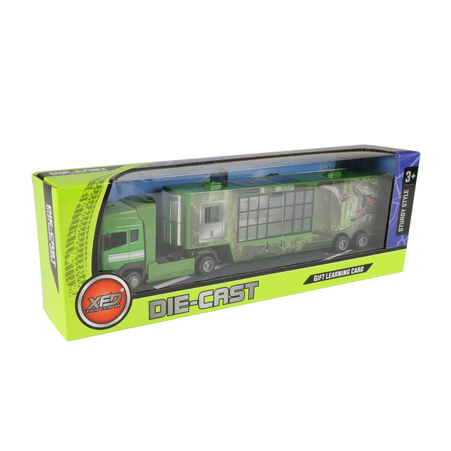 Auto kamión kov/plast s motívom dinosaura II.