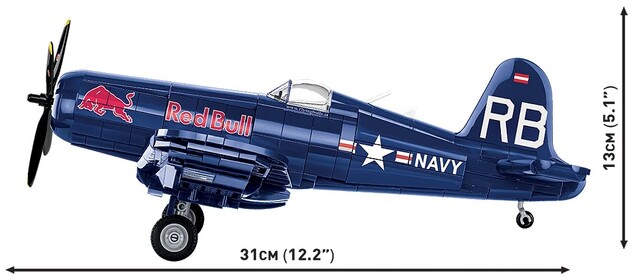 Cobi 26634 VOUGHT F4U CORSAIR FLYING BULLS, 1:32, 665 k, 1 f