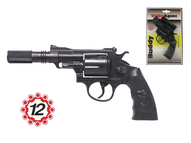 Kapslovka Buddy s tlmičom 23cm "12"