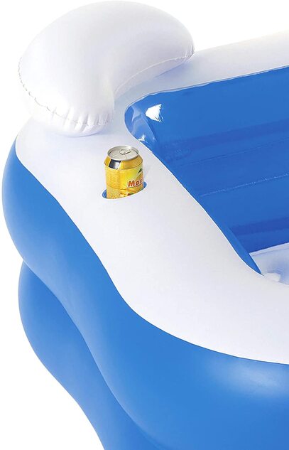 Bestway 54153 Nafukovací detský bazén s opierkami a sedačkami 213cm x 207cm x 69 cm