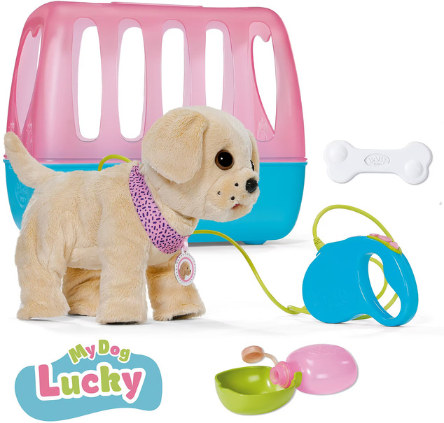 Zapf BABY born Mein fröhlicher Hund mit Transportbox