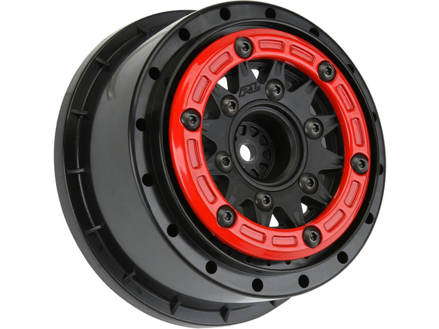 Pro-Line disk 2.2/3.0" Raid bead lock H12/H14 SC červeno-čierny (2)