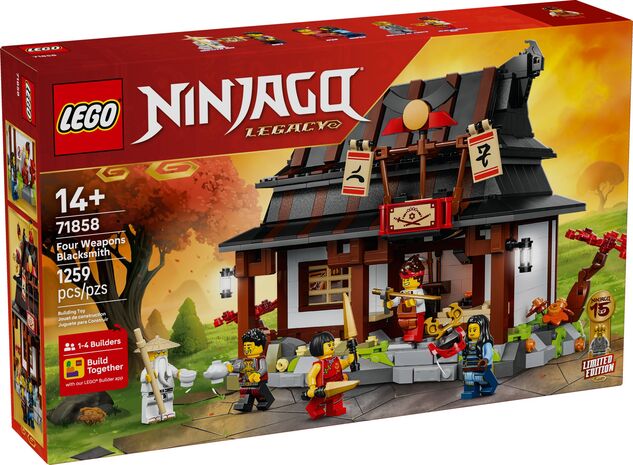 LEGO® NINJAGO 71858 Kováreň Štyri zbrane: 15 rokov NINJAGO